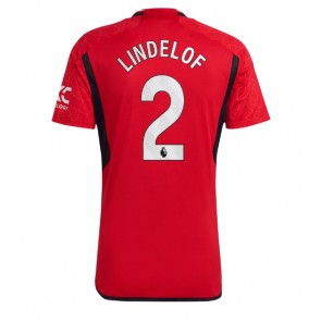 Manchester United Victor Lindelof #2 Domácí Dres 2023-24 Krátký Rukáv